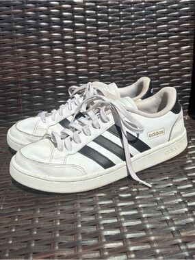 adidas White and Black Low-Top Sneakers